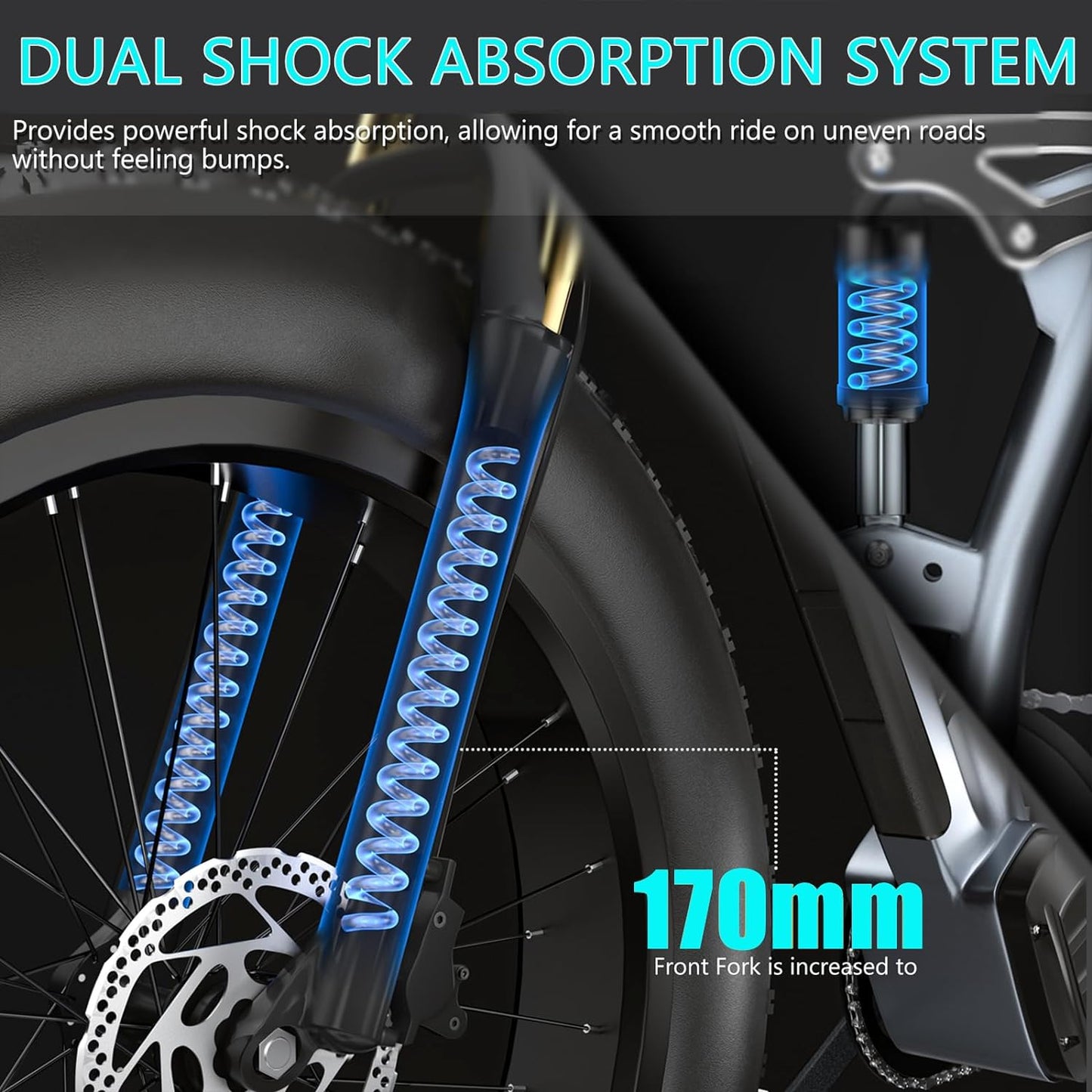 Electric Bike for Adults 26'', 1000W UL2849 48V 40Ah Removable Battery,Fat Tire Ebike up to 30MPH off Road Beach Snow Electric Bicycles Full Suspension & Dual Hydraulic Disc Brakes E-Mountain Bike