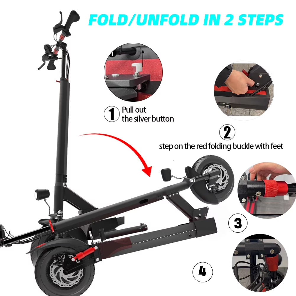 Electric Scooter with Seat for Adults,35 MPH MAX Speed ,1200W Foldable Escooter, 10 Inch Street Tire,Ul2272