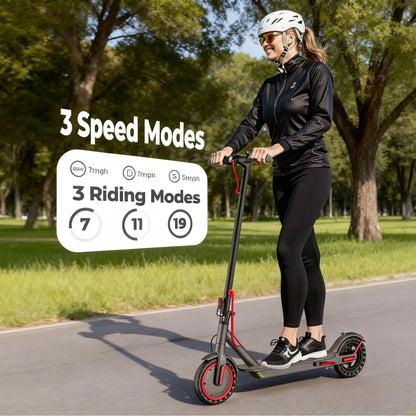 J078 Electric Scooter for Men and Women 8.5" Solid Tire 19Mph Power by 350W Motor Max 21 Mile Range Folding Commuting E Scooter