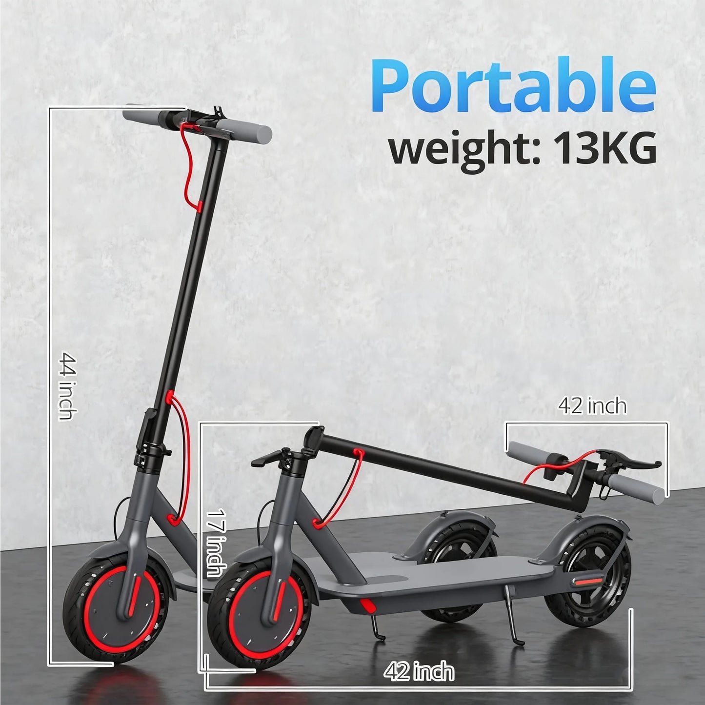 J078 Electric Scooter for Men and Women 8.5" Solid Tire 19Mph Power by 350W Motor Max 21 Mile Range Folding Commuting E Scooter