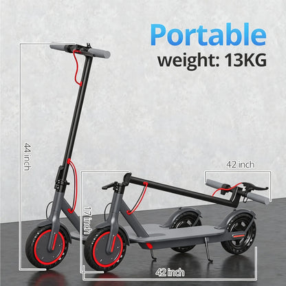 J078 Electric Scooter for Men and Women 8.5" Solid Tire 19Mph Power by 350W Motor Max 21 Mile Range Folding Commuting E Scooter