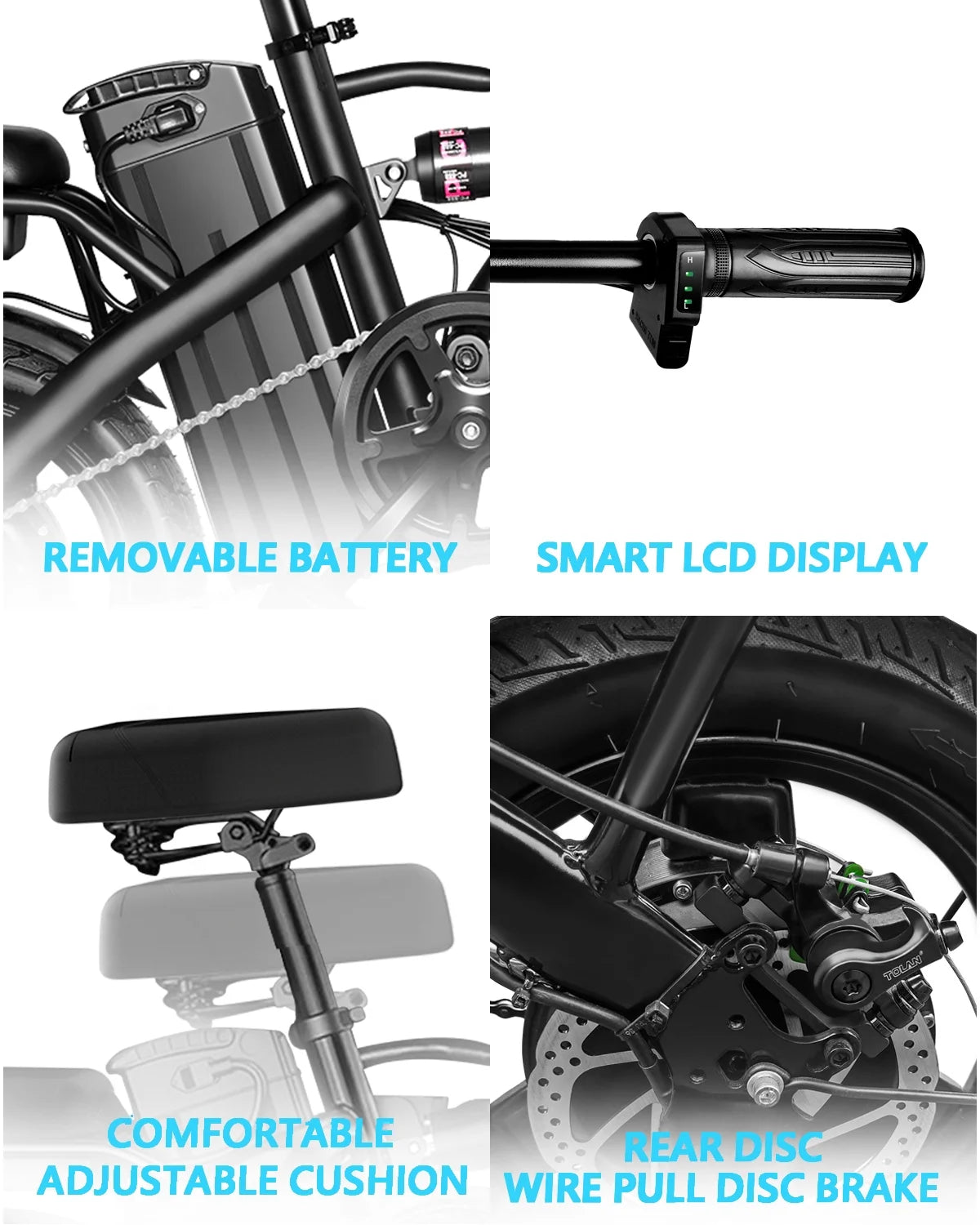 Electric Bike, 18 Mph Electric Bicycles, 350W Peak 500W Motor Foldable Ebike, 14" Tire E-Bike for Adults, 48V 8Ah Battery, 15° Uphill, UL2849 Certified, 25 Miles PAS Range