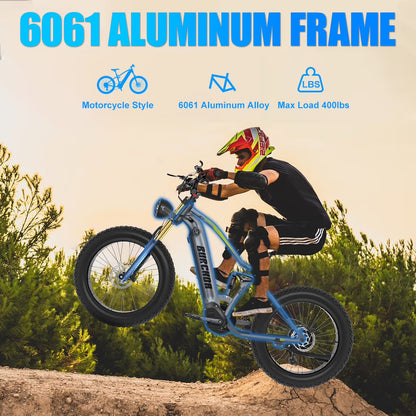 Electric Bike for Adults 26'', 1000W UL2849 48V 40Ah Removable Battery,Fat Tire Ebike up to 30MPH off Road Beach Snow Electric Bicycles Full Suspension & Dual Hydraulic Disc Brakes E-Mountain Bike