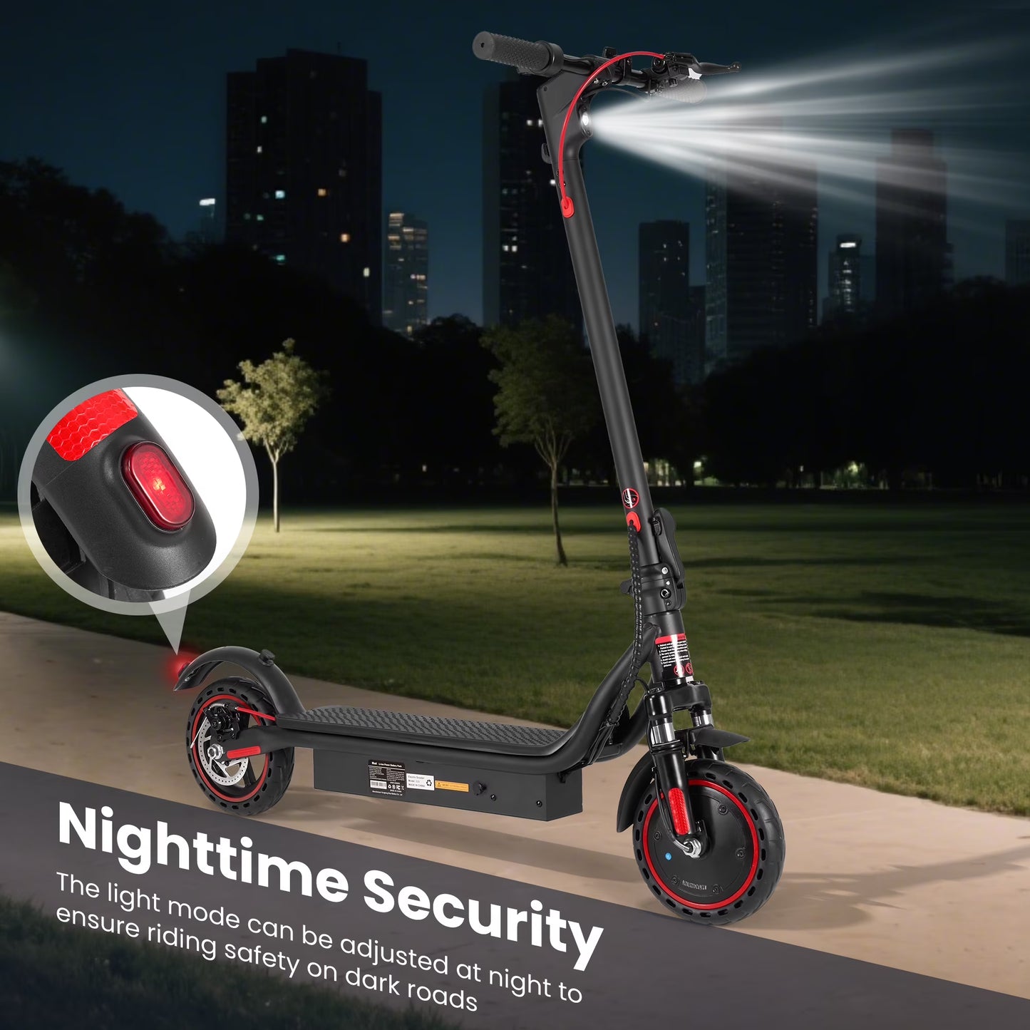 Electric Scooter,350W Motor up to 16MPH 21-24Miles Range 8.5" Solid Tires Portable Commuting Foldable Scooter for Adults with Dual Braking, Escooter for Adults Commuting