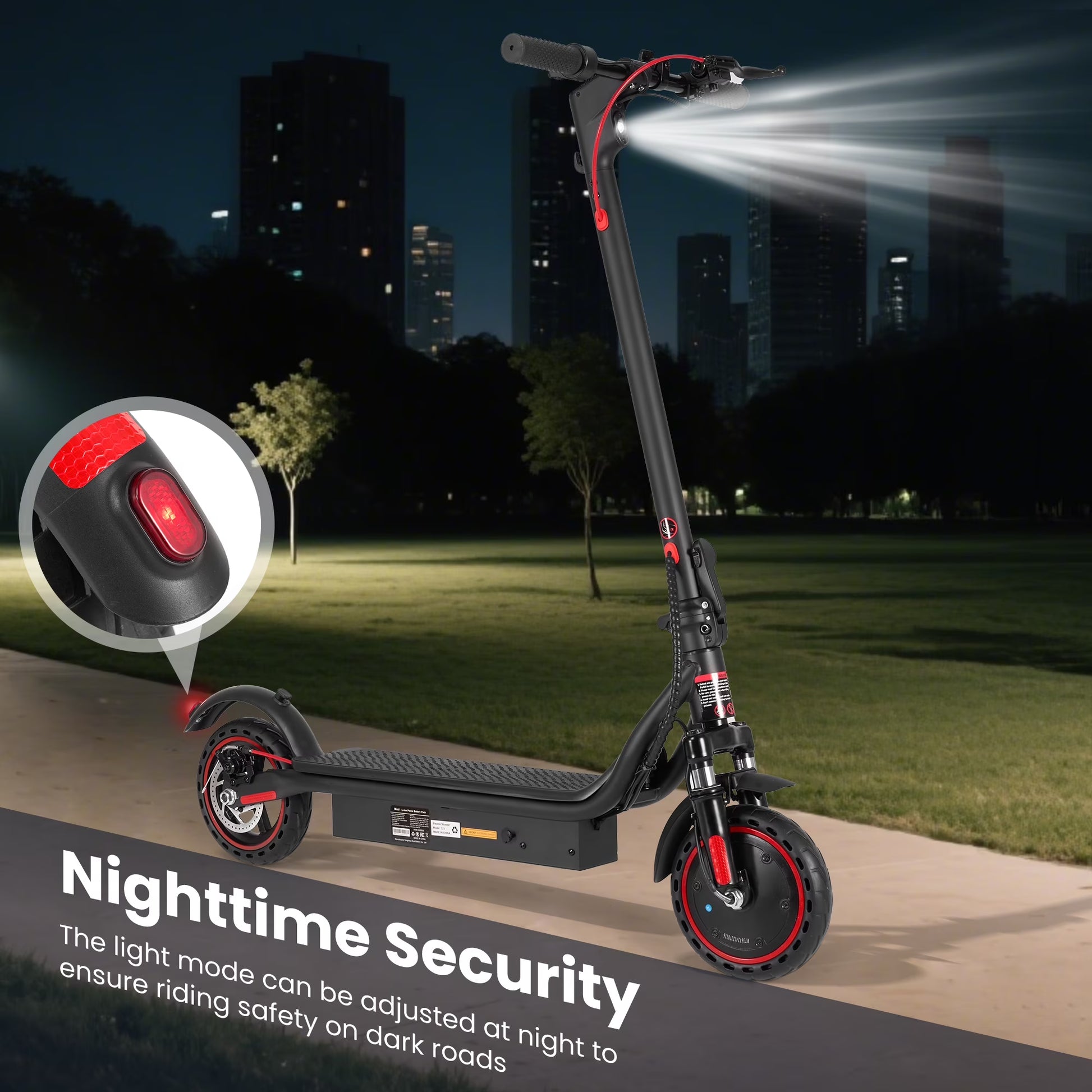 Electric Scooter,350W Motor up to 16MPH 21-24Miles Range 8.5" Solid Tires Portable Commuting Foldable Scooter for Adults with Dual Braking, Escooter for Adults Commuting