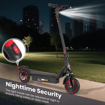 Electric Scooter,350W Motor up to 16MPH 21-24Miles Range 8.5" Solid Tires Portable Commuting Foldable Scooter for Adults with Dual Braking, Escooter for Adults Commuting