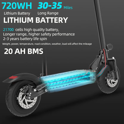 Electric Scooter with Seat for Adults,35 MPH MAX Speed ,1200W Foldable Escooter, 10 Inch Street Tire,Ul2272