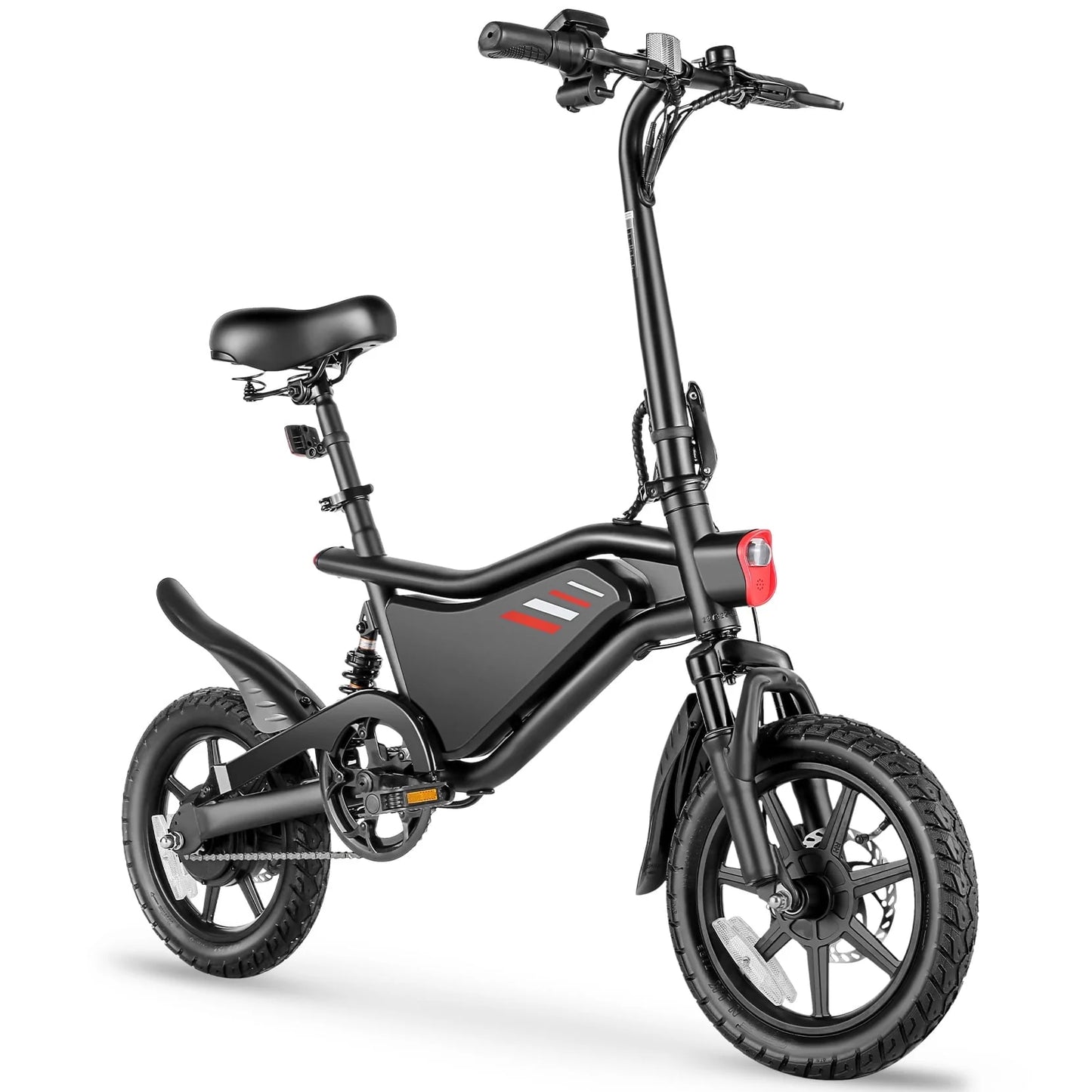 350W Foldable Electric Bike for Adults, 14" Small E-Bike, LCD, Full Suspension, 48V 7.8Ah Electric Cycle for Adult UL 2849