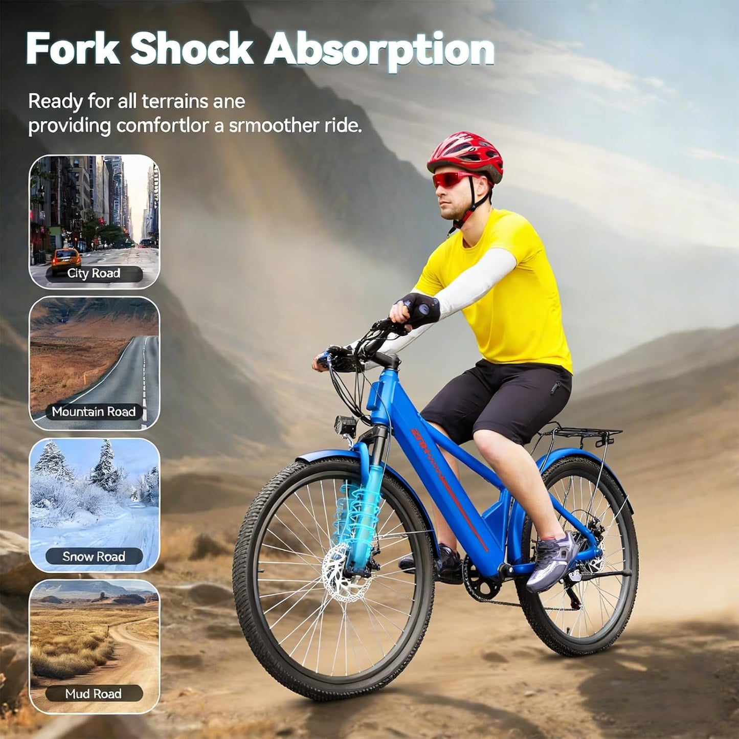 24"/26" Electric Bike for Adults with Peak 1000W Motor & 48V 940.8 Wh Removable Battery, up to 90Miles 23+ MPH Step Thru Electric Bicycle, Commuter E Bikes with 7-Speed, UL 2849 Certified