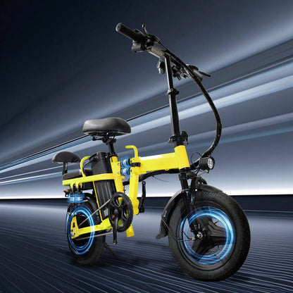 14" Foldable E-Bike: 48V 750W Peak Power,48V 20Ah Removable Lithium-Battery, 15.5Mph, 50Mile Range, 243Lbs Capacity, Electric Bike for Commuting & Short Trips