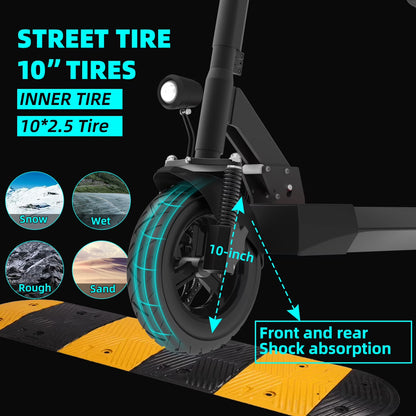 Electric Scooter with Seat for Adults,35 MPH MAX Speed ,1200W Foldable Escooter, 10 Inch Street Tire,Ul2272
