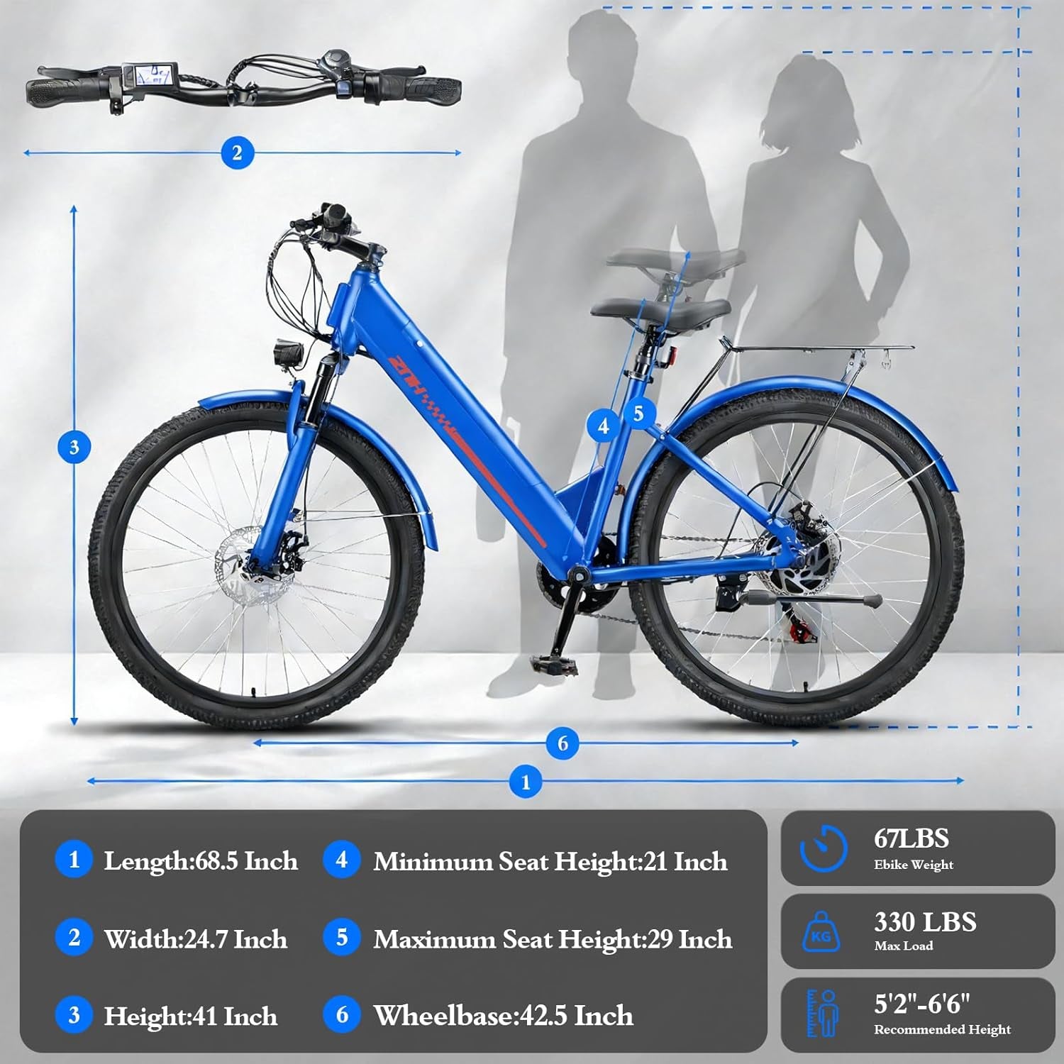 24"/26" Electric Bike for Adults with Peak 1000W Motor & 48V 940.8 Wh Removable Battery, up to 90Miles 23+ MPH Step Thru Electric Bicycle, Commuter E Bikes with 7-Speed, UL 2849 Certified