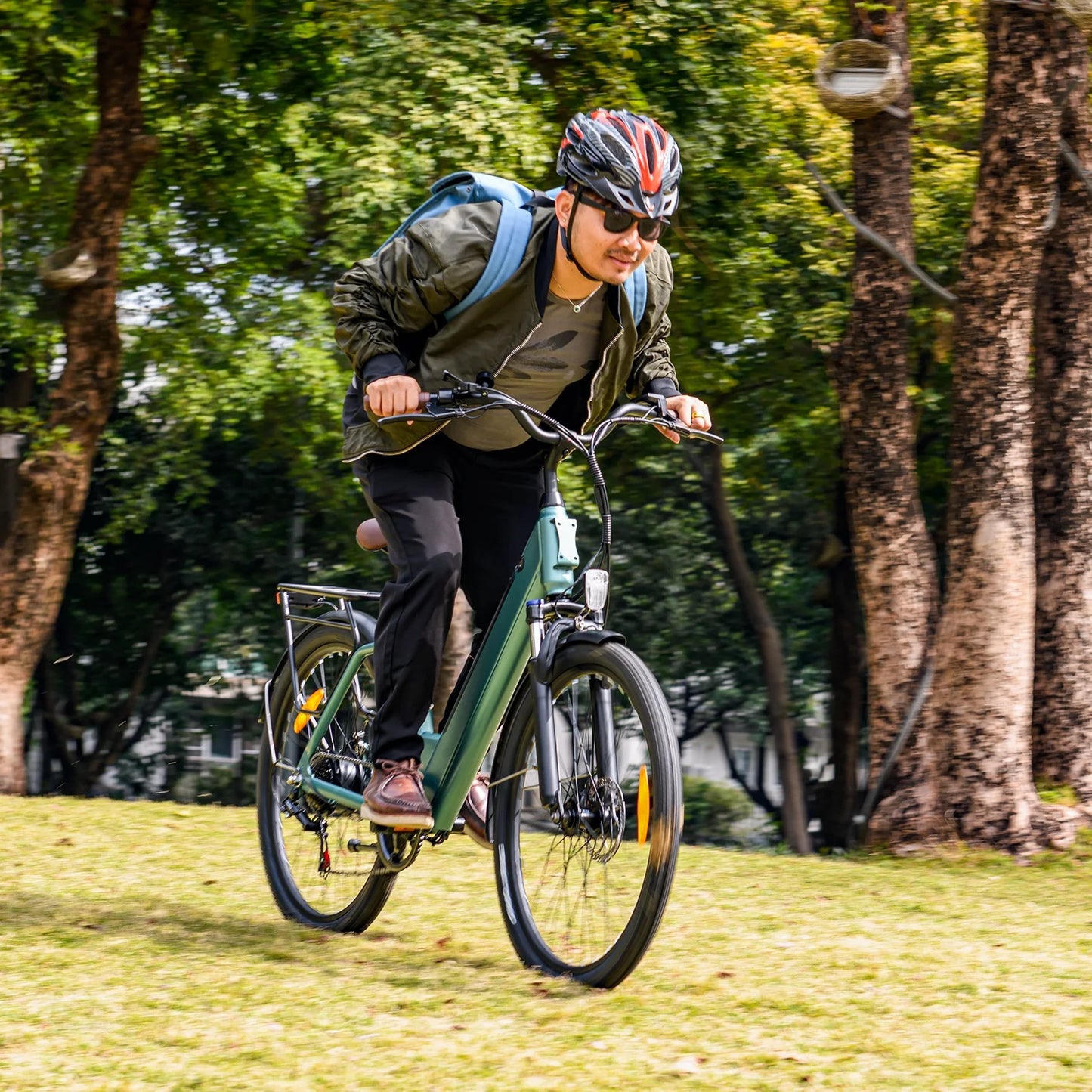 MF25 Electric Bikes for Adults, 1000W Peak Motor, up to 70 Miles, 48V 10.4Ah Built-In Battery, 25 MPH Electric Cruiser Bicycle, 26" 7-Speed Ebikes with Suspension